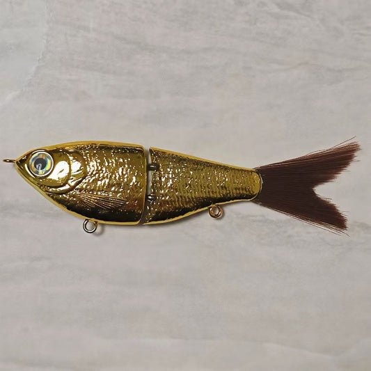 [Gold Plated] 5'' Wee Shad Glide Bait Blanks - Rough Scale Body BL-091-G
