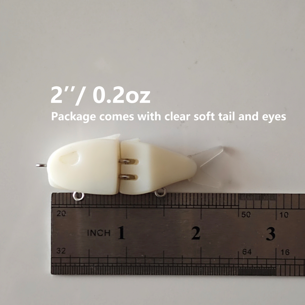 clear film plastic wings for fishing lures 2'' / 0.2oz Super Mini Micro Raptor Glide Bait Blanks BL-VC03