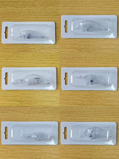 [20 Set] Clamshell With Card Packaging for Crankbait Blanks (LC1.5 & 2.5 Square Bill / MB KO S-Crank 1.5/...) BPT-025