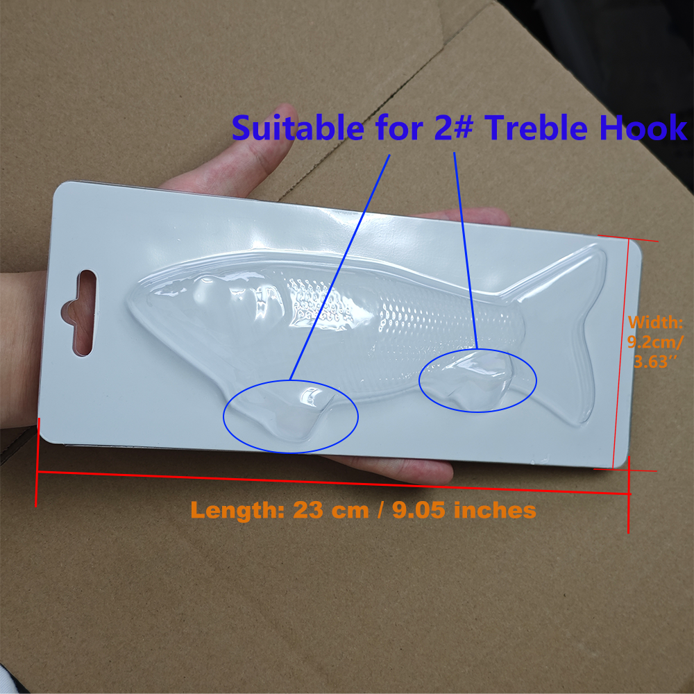 [30 Set] Clamshell With Card Packaging for 7'' Shad Glide Bait Blanks BP-095